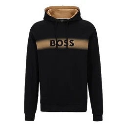 Herren Kapuzenpullover Kapuzenshirt Homewearshirt Authentic Hoodie, Farbe:Schwarz, Größe:L, Artikel:-001 Black