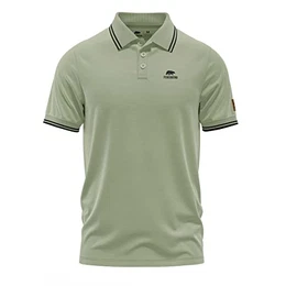 formstabiles Poloshirt, Farbe:blassgrün/schwarz, Größe:M