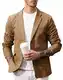 PJ PAUL JONES Herren Sportlich Slim Fit Freizeit Blazer Einfarbig Modern Business Blazer Braun, M