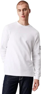 Calvin Klein Jeans Shirt BADGE WAFFLE LS TEE schwarz/weiß Calvin Klein Jeans Shirt BADGE WAFFLE LS TEE schwarz/weiß