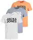 JACK & JONES Male T-Shirt 3er-Pack klassisch Logoprint, M
