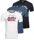 JACK & JONES Male T-Shirt 3er-Pack klassisch Logoprint