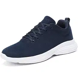 Damen Herren Atmungsaktive Sneaker aus Wool 3D Stretch Laufschuhe Freizeit Turnschuhe Running Schuhe Straßenlaufschuhe Fashion Walkingschuhe Outdoor Fitness Jogging Sportsschuhe(Dunkelblau,41 EU)