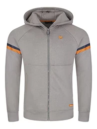 Herren Kapuzenjacke RIVDanilo Hoodie Kapuzenpullover Reißverschluss Kapuze Hooded Jacke Baumwolle Grau M, Größe:M, Farbe:Frost Grey