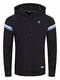 riverso Herren Kapuzenjacke RIVDanilo Hoodie Kapuzenpullover Reißverschluss Kapuze Hooded Jacke Baumwolle Schwarz M, Größe:M, Farbe:Black - Tropical Turquoise
