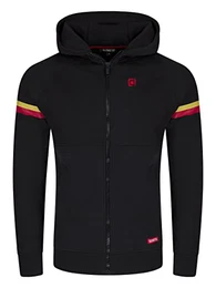 Herren Kapuzenjacke RIVDanilo Hoodie Kapuzenpullover Reißverschluss Kapuze Hooded Jacke Baumwolle Schwarz M, Größe:M, Farbe:Black - Formula Red