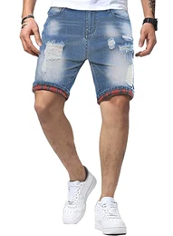 Herren Shorts Jeanshose Sommerhose Kurze Denim Shorts für Herren Regular Fit M