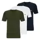 BOSS Herren Classic T-Shirts Kurzarm Shirts Pure Cotton Crew-Neck 3er Pack, Farbe:Mehrfarbig, Artikel:-975 Navy/Oliv/White, Größe:M