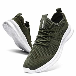 Herren Walkingschuhe Turnschuhe Fitnessstudio Sportschuhe Sneaker Running Tennis Schuhe Freizeit Straßenlaufschuhe Fashion Leichtgewichts Atmungsaktiv Schlüpfen Schuhe Grün 41