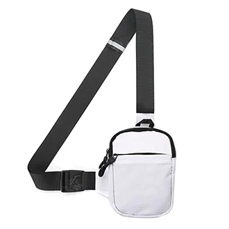 DONGKER Sling Chest Crossbody Bag Schultertasche Rucksack Schwarz