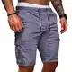 Cindeyar Shorts Sommer Chino Jeans Kurze Hosen Stretch Jogger Cargo Shorts Slim-Fit(M,175Grau)