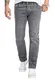 Rock Creek Herren Jeans Regular Fit Stretch Jeans Männerhose Herrenjeans Denim Hosen Herrenhose Straight Cut Stonewashed RC-2276 Grau W33 L30