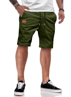 JMIERR Cargo Shorts Herren Chino mit Taschen Grün JMIERR Cargo Shorts Herren Chino mit Taschen Grün