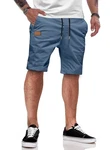 JMIERR Cargo Shorts Herren Chino mit Taschen Himmelblau