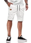 JMIERR Cargo Shorts Herren Chino mit Taschen Weiß