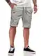 AlvaQ Kurze Hosen Herren Shorts Herren Baumwolle Freizeithose Sommer Chino Shorts Herren Mit Taschen Hell Grau