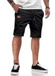 JMIERR Cargo Shorts Herren Chino mit Taschen Schwarz