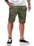 JMIERR Cargo Shorts Herren Chino mit Taschen Grün