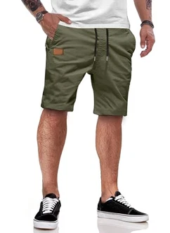 JMIERR Cargo Shorts Herren Chino mit Taschen Grün JMIERR Cargo Shorts Herren Chino mit Taschen Grün