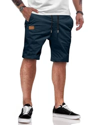 JMIERR Cargo Shorts Herren Chino mit Taschen Blau