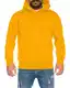 Raff &Taff Hoodie Kapuzenpullover Sweatshirt Sweater Pullover  S-10XL  Sport Alltag Freizeit Premium Baumwolle Fleece Innenseite (RT-H-401-Senf-L)