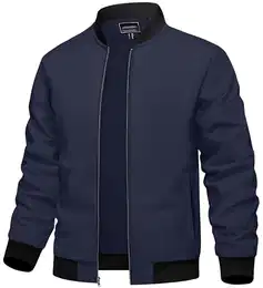 Bomberjacke Herren Sommer Freizeitjacke Bomber Blouson Lässige College Jacke Frühlingsjacke Sport Jacket(XXL, Marineblau)