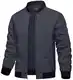 TACVASEN Jacke Herren Übergangsjacke Leicht Sommerjacke Dünner Herrenjacke Bomber Blouson US Pilotenjacke (3XL, Kohlengrau)