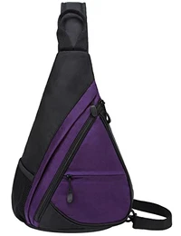 Dreieck Sling Bag Crossbody Bag Backpack Schultertasche Umhängetasche Sports/Outdoor/Reise für Frauen & Männer (Lila/L)