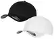 HLKauf 2er Flexfit Unisex Wooly Combed Cap Baseball Caps graue Unterseite S M L XL XXL Basecap Mütze, S/M, 1x Schwarz + 1x Weiss + 1x HL-Kauf Notizblock