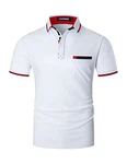 LIUPMWE Poloshirt Herren Kurzarm Polohemd Regular Fit Basic Tennis Golf T-Shirt Weiß
