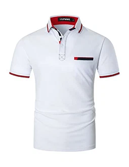 LIUPMWE Poloshirt Herren Kurzarm Polohemd Regular Fit Basic Tennis Golf T-Shirt Weiß LIUPMWE Poloshirt Herren Kurzarm Polohemd Regular Fit Basic Tennis Golf T-Shirt Weiß