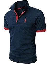 Herren Poloshirt aus reinem Baumwoll-Piqué Polohemd Basic Kurzarm,Blau 02,M