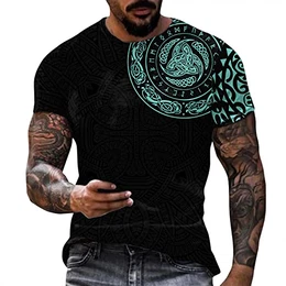 Herren T Shirt, Lustig 3D Print Manner Basic Große Größen Gedruckt Sommerbluse Frühlingsärmel Kurzes T-Shirt Oversized Tshirt Herren Vintage Lässige Top-Bluse Herrenbluse Sport Bluse