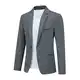 Allthemen Herren Sakko Sportlich Modern Stretch Blazer Männer Slim Fit Freizeit Jackett Business Anzugjacke Grau M