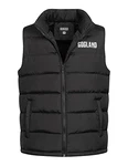 GOGLAND Tjörn Unisex Steppweste mit Stehkragen und durchgehendem Reißverschluss schwarz