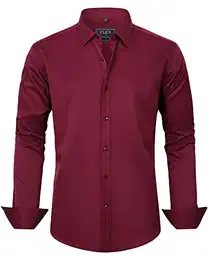 J.VER Herren Hemd Langarm männer Hemden Regular fit Herrenhemden Einfarbig Gemustert Hemd Anzug/Business/Hochzeit/Freizeit