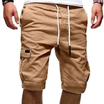 EMATOP Herren Cargo Shorts Regulär Fit Einfarbig