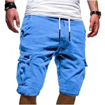 EMATOP Herren Cargo Shorts Regulär Fit Einfarbig