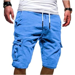 EMATOP Herren Cargo Shorts Regulär Fit Einfarbig