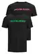 JACK & JONES Herren JJECORP Logo Tee SS Crew Neck, Black/2-PACK W. Black V1+V2/RE, XS