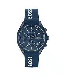 Chronograph Quarz Uhr für Herren mit Blaues Silikonarmband - 1514061