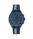 BOSS Chronograph Quarz Uhr für Herren mit Blaues Silikonarmband - 1514061