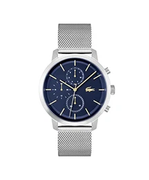 Multi Zifferblatt Quarz Uhr für Herren mit Silbernes Edelstahlarmband - 2011256