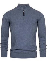 Herren Gore Pullover aus 80% Baumwolle mit Stehkragen Strickpullover für Männer China Blue Mix S