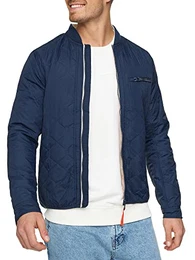 Herren Leander Steppjacke in Daunenjacken-Optik Winterjacke Übergangsjacke Navy M