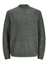 Male Strickpullover Mock Neck