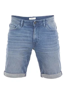 TOM TAILOR Herren Jeans Short Regular Slim Fit Josh Light Stone Blue Denim