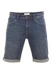 TOM TAILOR Herren Jeans Short Regular Slim Fit Josh Stone Blue Denim Tint