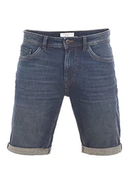 Herren Jeans Short Josh Regular Slim Fit Kurze Basic Stretch Shorts Baumwolle Bermuda Sommer Hose Denim Blau w32, Größe:W 32, Farbe:Stone Blue Denim Tint (10147)