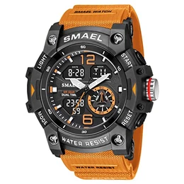 Digitaluhr für Herren mit Wecker,Stoppuhr,Licht,Datum-Sport Armbanduhr mit Silikonarmband